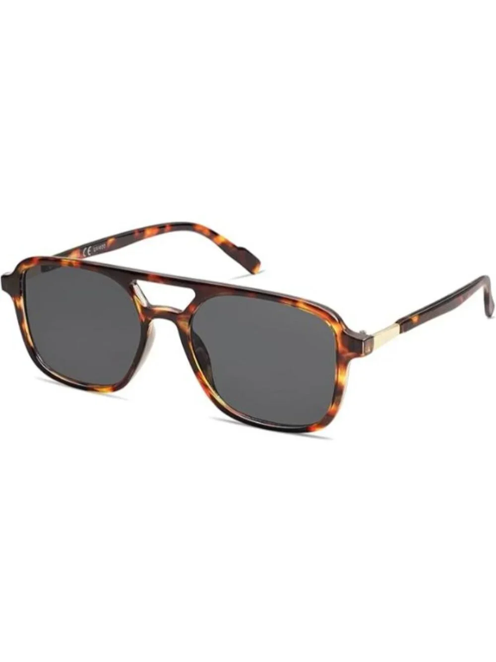 SOJOS Women Aviator Sunglasses Rectangle Sun Glasses Tortoise Frame Grey Lens